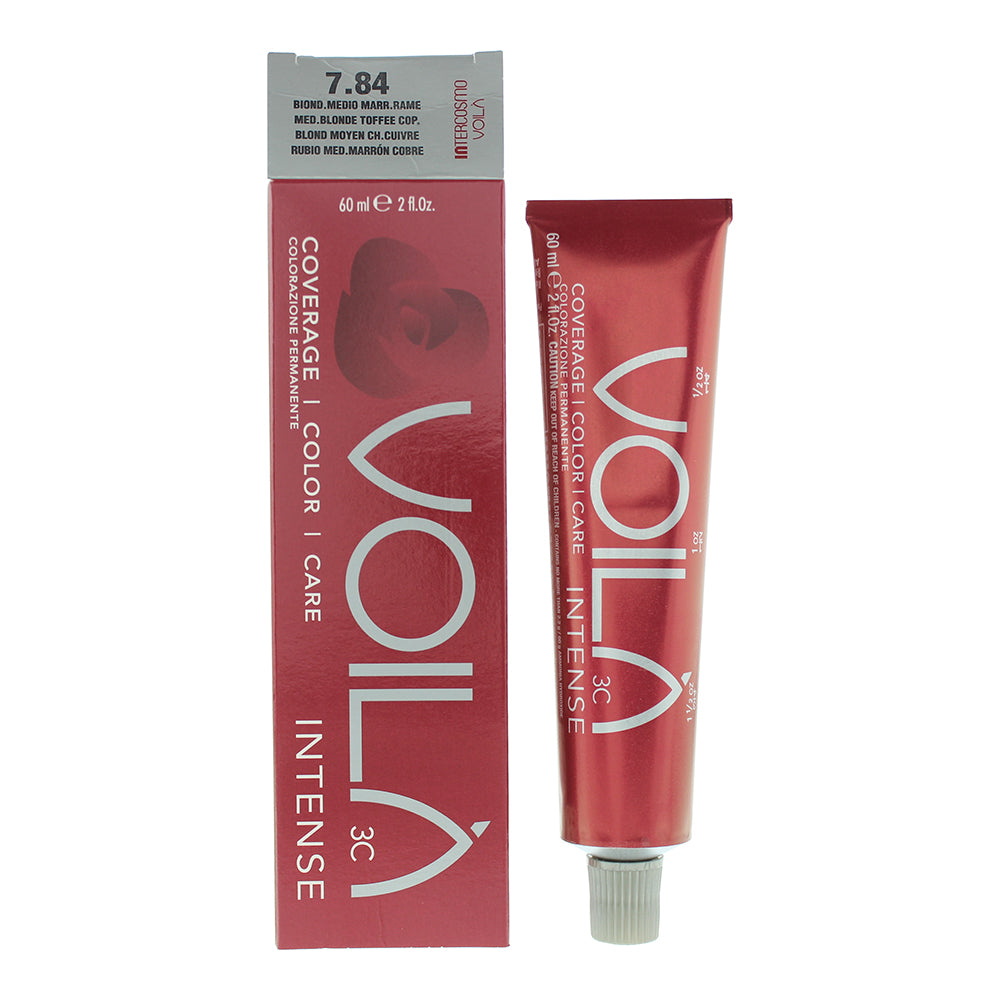 Intercosmo Voilà 3C Intense 60ml - 7.84 Medium Blonde Toffee Copper