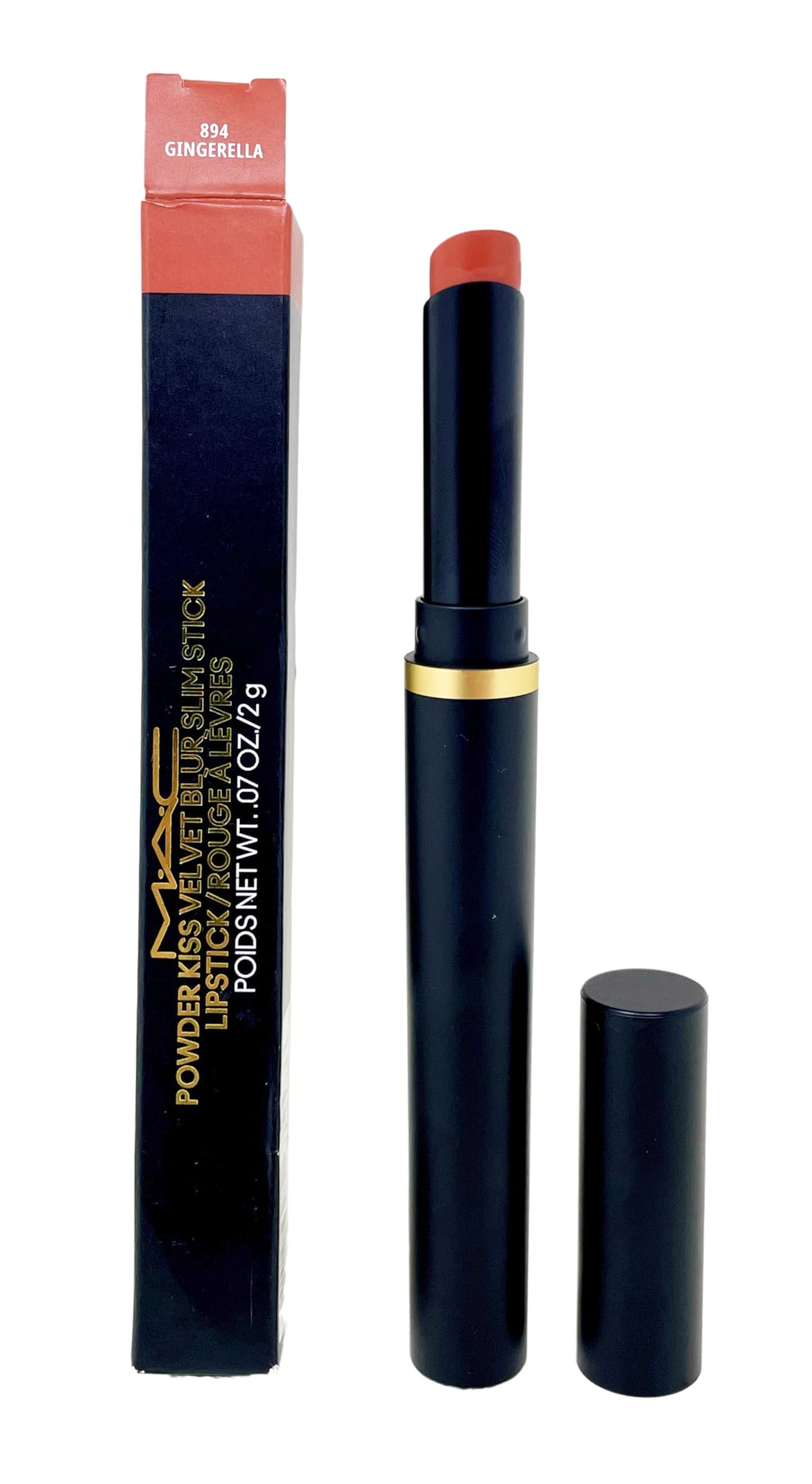 Mac Powder Kiss Velvet Blur Slim Lipstick 2g - 875 Devoted To Danger