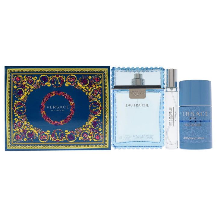 Versace Man Eau Fraiche Gift Set 100ml EDT + 100ml Bath and Shower Gel