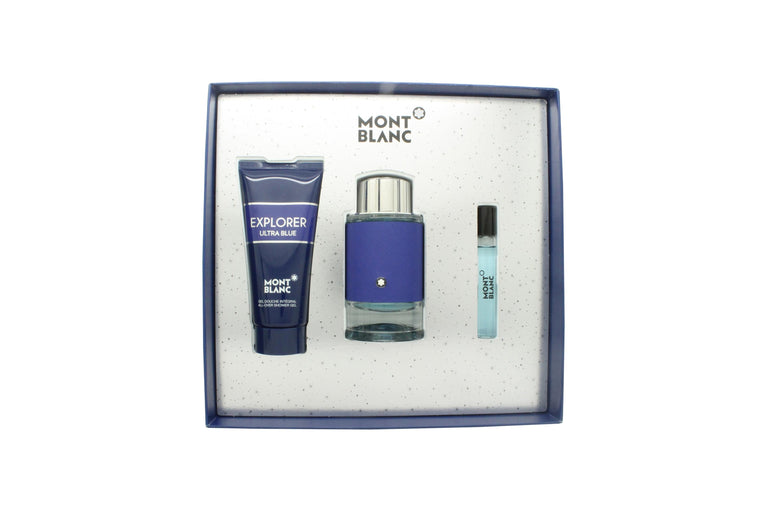 Mont Blanc Explorer Platinum Gift Set 100ml EDP + 100ml Shower Gel + 7.5ml EDP