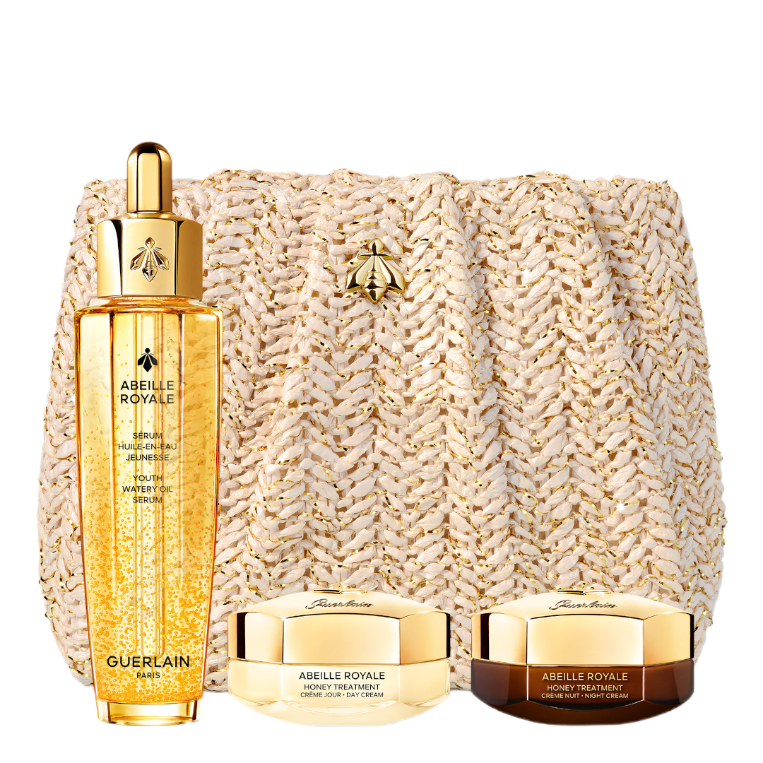 Guerlain Abeille Royale Gift Set: Watery Oil Serum 50ml - Day Cream 15ml - Cleansing Mousse 40ml