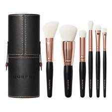 Morphe Rose Away Makeup Brush Set - 6 Pieces + Storage Tub
