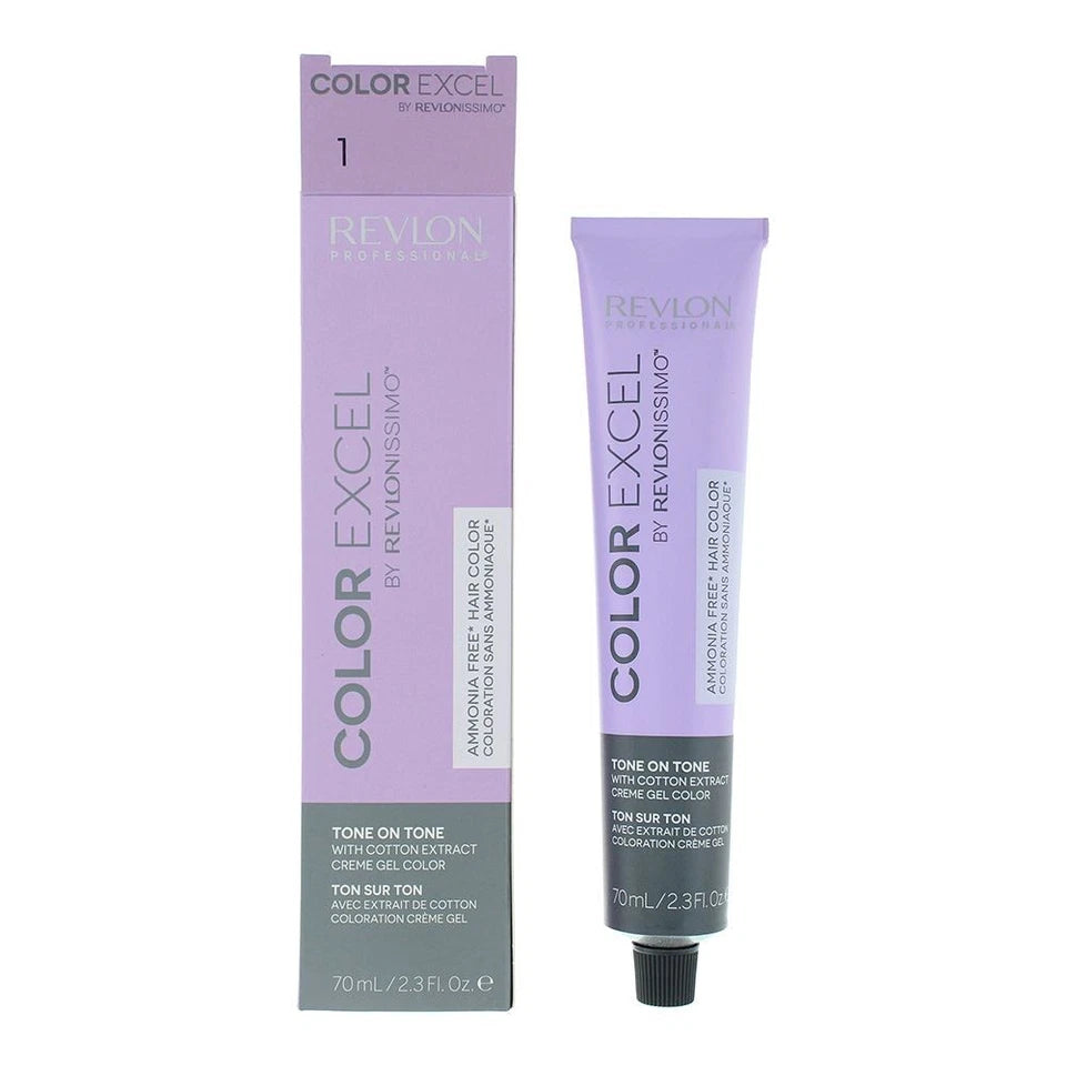 Revlon Revlonissimo Color Excel Creme Gel Hair Colour 70ml - 1 Black