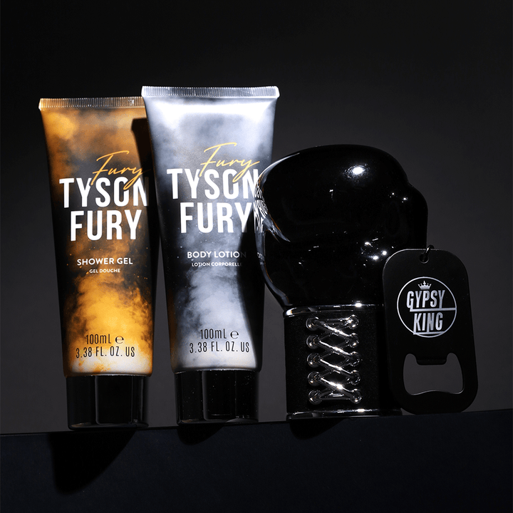 Tyson Fury Gift Set 100ml EDT + 100ml Shower Gel + 100ml Body Lotion + Keyring